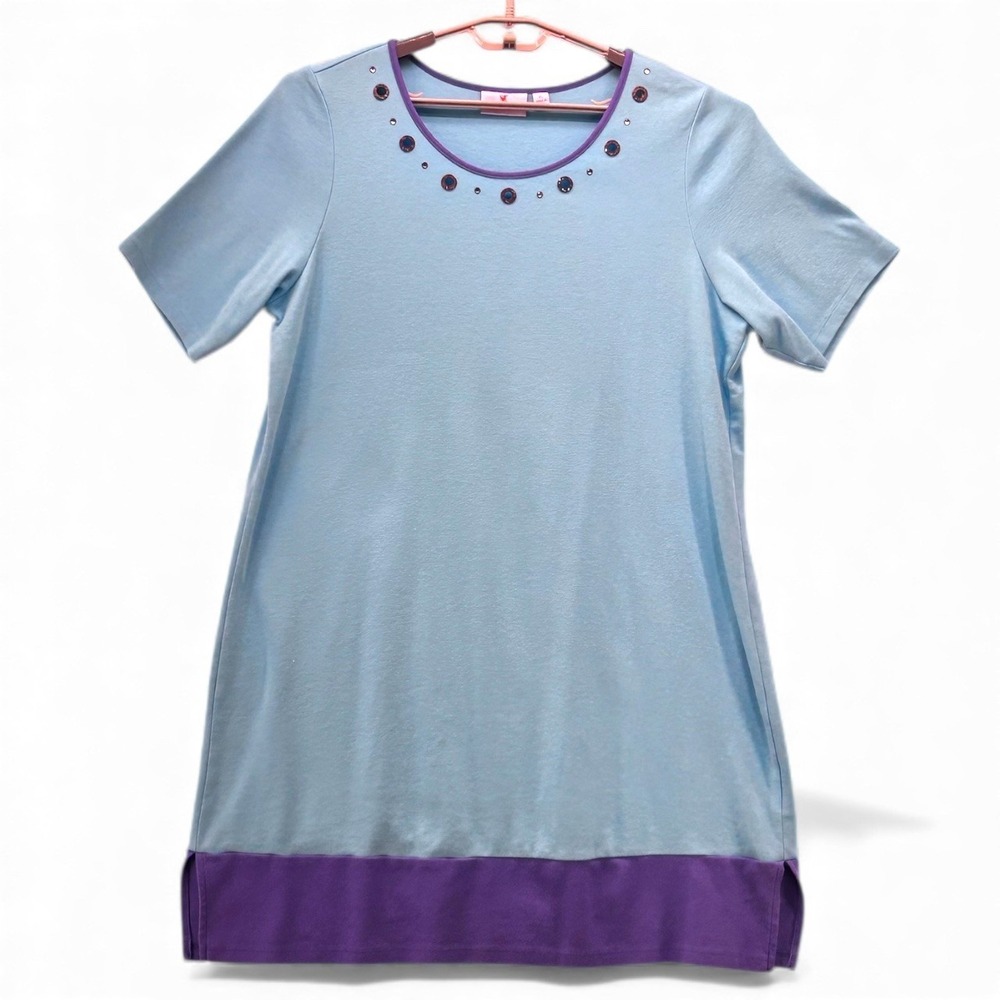 Quacker‎ Factory Sleep Dress XL Blue